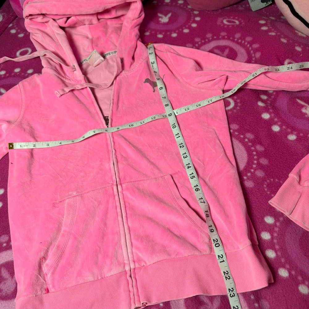 Victoria’s Secret PINK Velour Matching Tracksuit Set Bright Pink - Picture 9 of 11